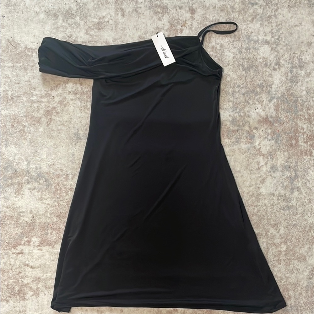 Nasty Gal Chic Black One-Shoulder Dress